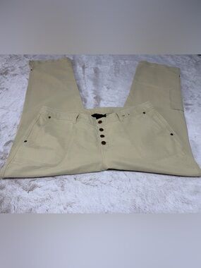 Venezia Women's Beige Utility Button-Fly Pants 18
